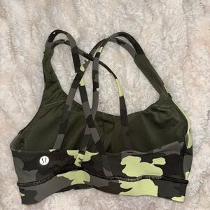 Lululemon Energy Bra- Camoflauge Medium Support